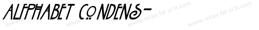 Alfphabet Condens字体转换
